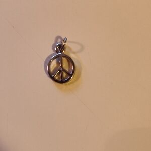 Silver Peace Sign Pendant